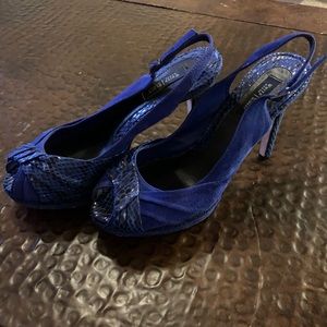 White House | Black Market Blue/Snakeskin Heels